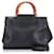 Gucci Nappa Bamboo Nymphaea Top Handle Bag Black Pony-style calfskin  ref.1311781