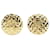 Chanel CC Matelassé Clip On Brincos Dourado  ref.1311919