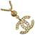 Chanel Colar de corrente vintage CC Dourado  ref.1311960