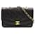 Chanel Bolsa transversal com aba Diana Preto Pele de cordeiro  ref.1311977