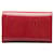 Cartier Carteira com aba de feliz aniversário em couro envernizado Vermelho  ref.1311996