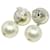 Chanel Pendientes colgantes de perlas CC Plata  ref.1312017