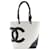 Chanel Tragetasche „Cambon“ aus gestepptem Leder Weiß Kalbähnliches Kalb  ref.1312038