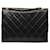 Chanel Bolso CC acolchado con solapa completa Negro Piel de cordero  ref.1312040