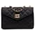 Chanel Sac à rabat en velours matelassé Noir  ref.1312043