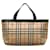 Burberry House Check Canvas Handbag Brown  ref.1312054
