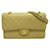 Chanel Bolso mediano con solapa con forro clásico Castaño Piel de cordero  ref.1312177