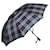 Burberry Karierter Regenschirm Schwarz Nylon  ref.1312276