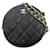 Chanel Bolsa clutch redonda CC Caviar Preto  ref.1312295