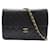 Chanel Bolso clásico mediano con una sola solapa Negro Piel de cordero  ref.1312297