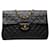 Chanel Bolsa Maxi Clássica com Aba Individual Preto Pele de cordeiro  ref.1312302
