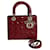 Lady Dior in vernice Cannage media Rosso  ref.1312328