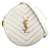 Yves Saint Laurent Monogram Matelasse Vinyle Round Crossbody Bag White Leather  ref.1312380