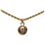 Dior Rhinestone Pendant Necklace Golden  ref.1312397