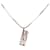Dior Collar con colgante de plata con monograma oblicuo  ref.1312410