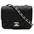 Chanel Sac à rabat classique carré CC Caviar Mini Noir  ref.1312429
