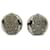Dior Round Crystal Clip On Earrings Silvery  ref.1312432