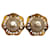 Chanel Orecchini a clip CC con perla finta D'oro  ref.1312506