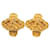 Chanel CC Cross Clip On Earrings Golden  ref.1312509