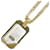 Dior Logo Plate Chain Necklace Golden  ref.1312526