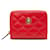 Versace Gesteppte Medusa-Geldbörse mit Reißverschluss Rot Kalbähnliches Kalb  ref.1312606