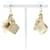 Chanel CC 3P Swing Stud Earrings Golden  ref.1312777