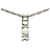Dior Logo Pendant Necklace Silvery Silver  ref.1312797