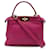 Fendi Medium peekaboo leather handbag Purple Pony-style calfskin  ref.1312803