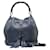 Gucci Bolsa de ombro de couro com cordão de bambu Azul Bezerro-como bezerro  ref.1312853
