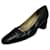 Zapatos de tacón medio vintage de Bottega Veneta con inserciones tejidas. Negro Cuero  ref.1313203