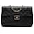 Bolsa de ombro com aba única Chanel Maxi Classic preta em pele de cordeiro Preto Couro  ref.1313307