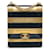 Borsa a tracolla con patta Chanel Paris-New York North South Boy color oro D'oro Tela  ref.1313317
