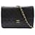 Black Chanel CC Quilted Lambskin Single Flap Shoulder Bag Leather  ref.1313337