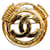Broche Chanel CC Dourado Metal  ref.1313341