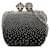 Pochette noire Alexander McQueen Mini Queen And King Skull sur sac à bandoulière en chaîne Cuir  ref.1313377