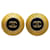 Pendientes de clip Chanel CC dorados Chapado en oro  ref.1313385
