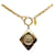 Goldfarbene Halskette mit Chanel-CC-Anhänger Golden Metall  ref.1313390