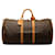Keepall Portaoggetti con monogramma Louis Vuitton marrone 55 Borsa da viaggio Pelle  ref.1313408