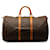 Keepall marrón con monograma de Louis Vuitton 50 Bolsa de viaje Castaño Cuero  ref.1313443