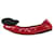 Bow Prada Zapatos planos de ballet con lazo negro y charol rojo Talla 36.5 Roja Cuero  ref.1313462