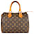 Louis Vuitton Canvas Monogram Speedy 25 handbag Brown Leather  ref.1313496