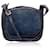 Gucci Vintage Navy Blue Suede and Leather Shoulder Bag  ref.1313523