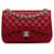 Chanel Red Jumbo Classic Aba forrada de pele de cordeiro Vermelho Couro  ref.1313730
