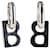 Orecchini Balenciaga B Chain XS in metallo argentato Argento  ref.1313753