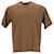 T-Shirt mit aufgesticktem Balenciaga-Logo aus brauner Baumwolle  ref.1313765