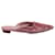 Mulas Manolo Blahnik Ruby de bico fino em veludo rosa  ref.1313771