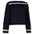 Maglione Chanel con scollo a barca e finiture a catena in cashmere nero Cachemire Lana  ref.1313783