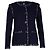 Chanel Buttoned Evening Jacket in Navy Blue Wool