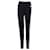 Schmal geschnittene Chanel-Hose mit seitlichem Logo aus schwarzer Wolle  ref.1313796