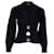 Cardigan con scollo a V con bottoni e logo della sfilata Chanel in cashmere nero Cachemire Lana  ref.1313798